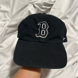 Boston Red Sox Black Baseball Cap with Black and White Logo